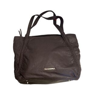 Montana West Women's Brown Vegan Leather Hobo Tote Bag Size Large NWT